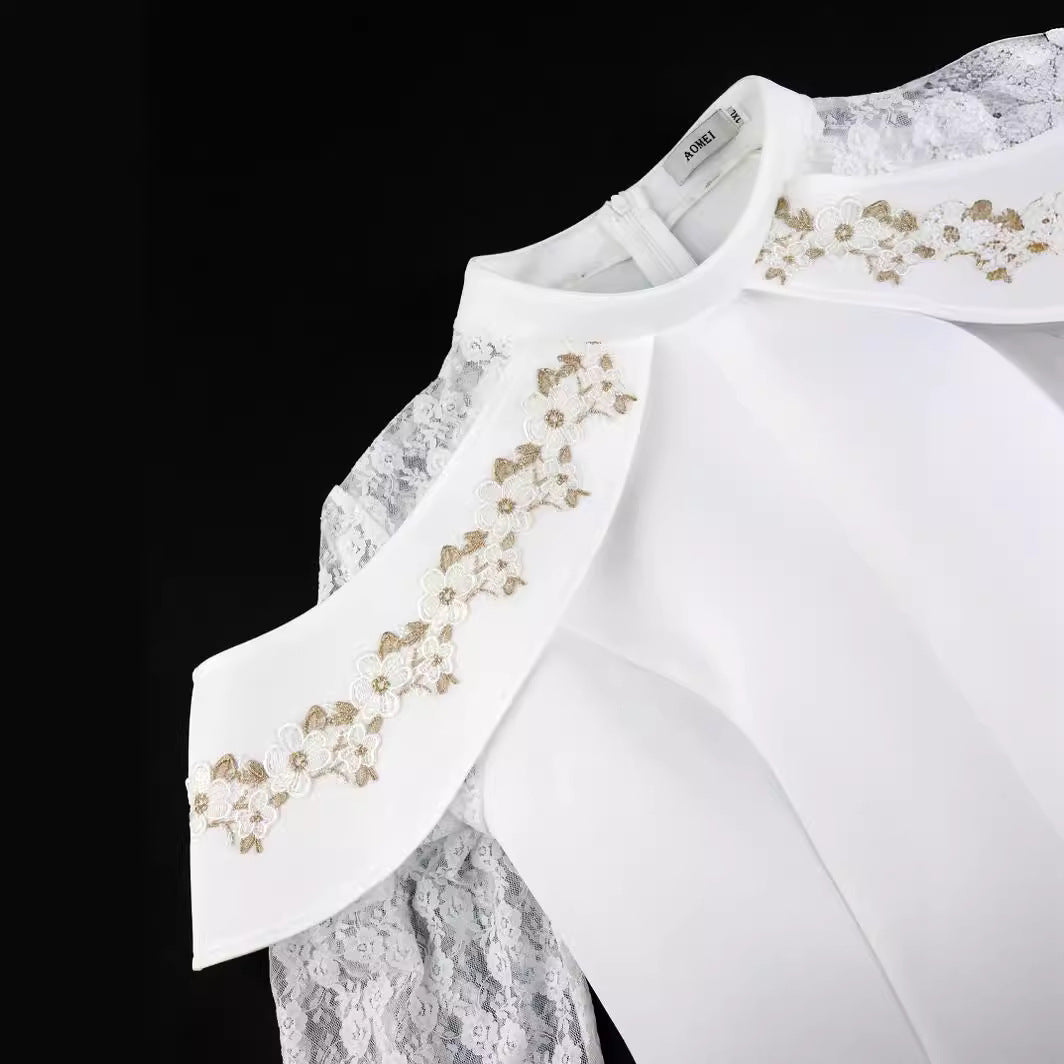 Women's Fat Sister Lace Mc Dress Banquet Dresses