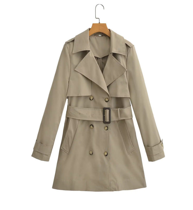 Women's Casual Loose Version With Belt Mid-length Coats