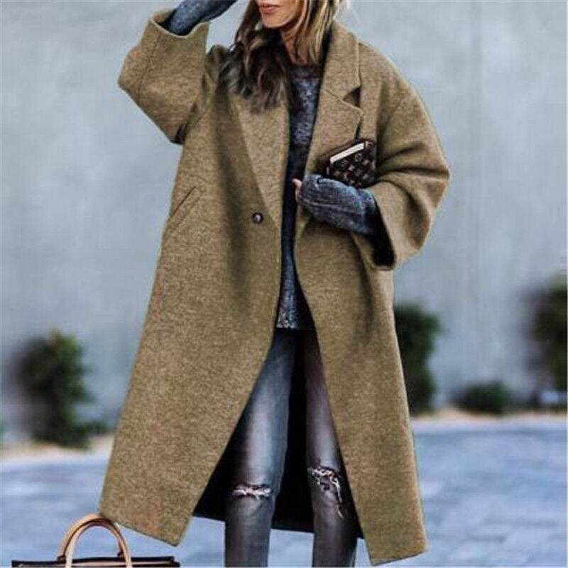 Women's Spring Casual Long Pure Color Warm Clothing