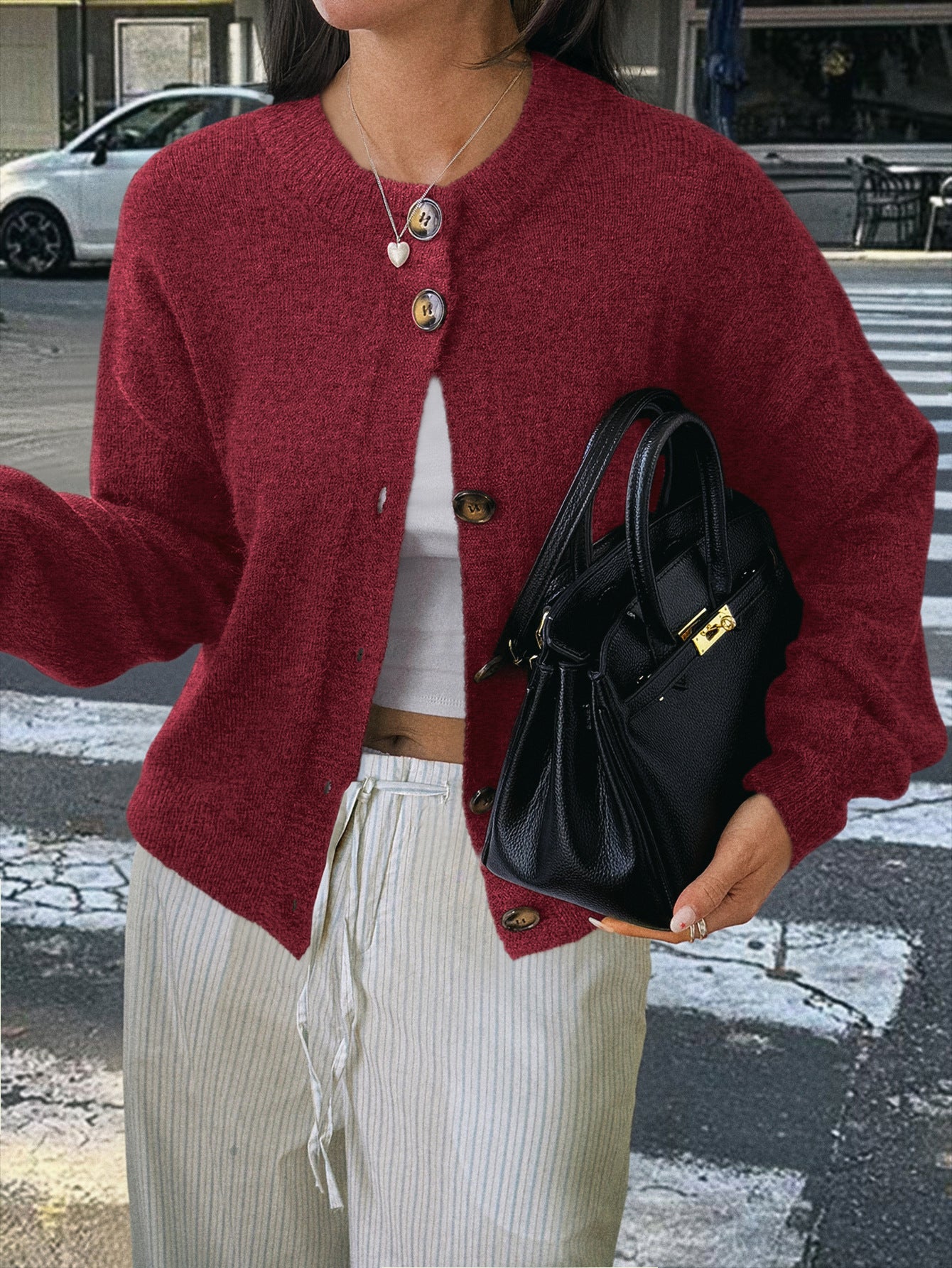 Women's Casual Simple Buttons Long Sleeve Coats