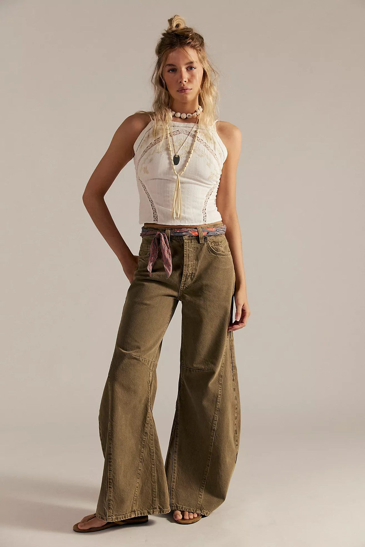 Women's Early Autumn Retro High Waist Wide Jeans