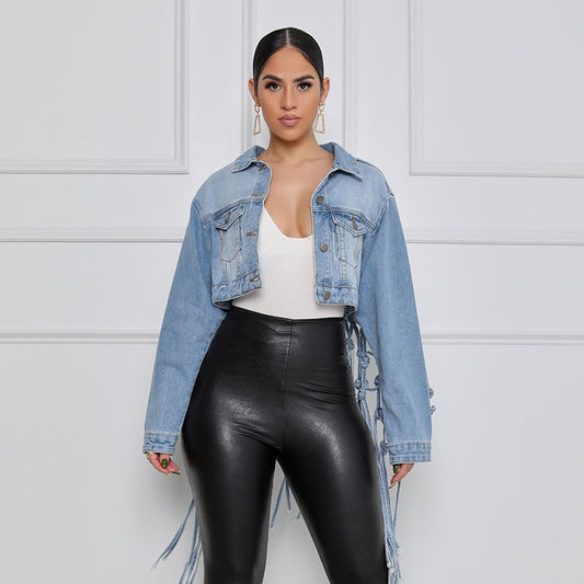 Women's Loose Denim Fashion Polo Collar Trendy Jackets