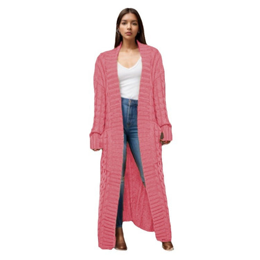 Women's Loose Knitted Idle Style Pocket Large Knitwear