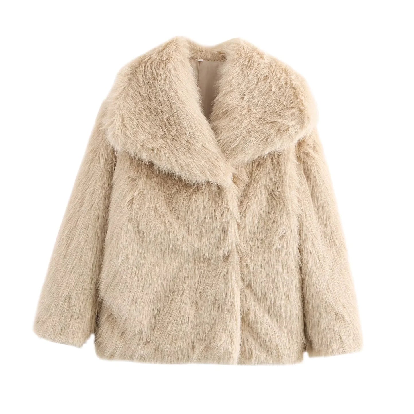 Women's Fashionable Street Faux Fur Warm Coats
