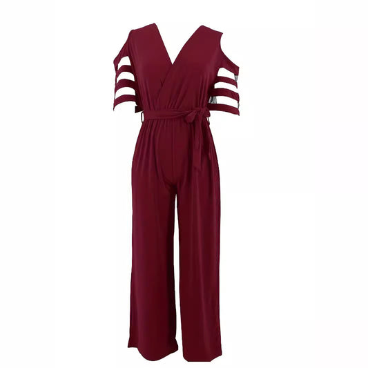 Women's Sexy Solid Color High Waist One-piece Pants
