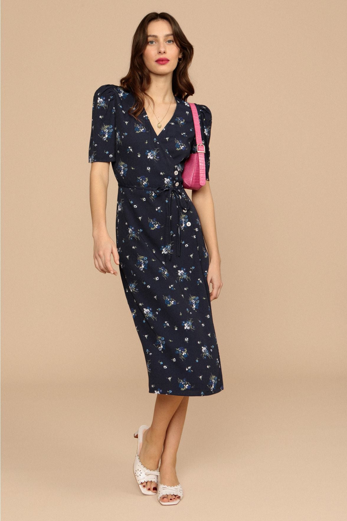 Women's Button Tea Dress Slim Summer French Dresses