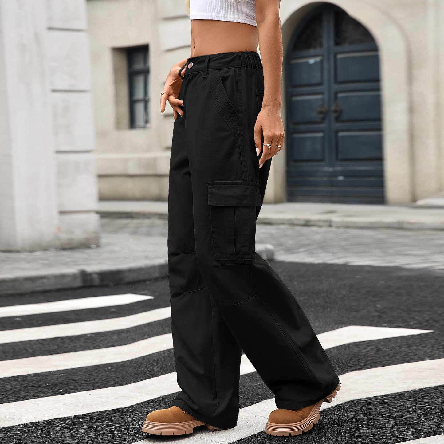 Retro Overalls American High Street Loose Jeans