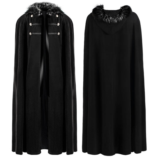 Woolen Solid Color Cloak Collar Performance Coats
