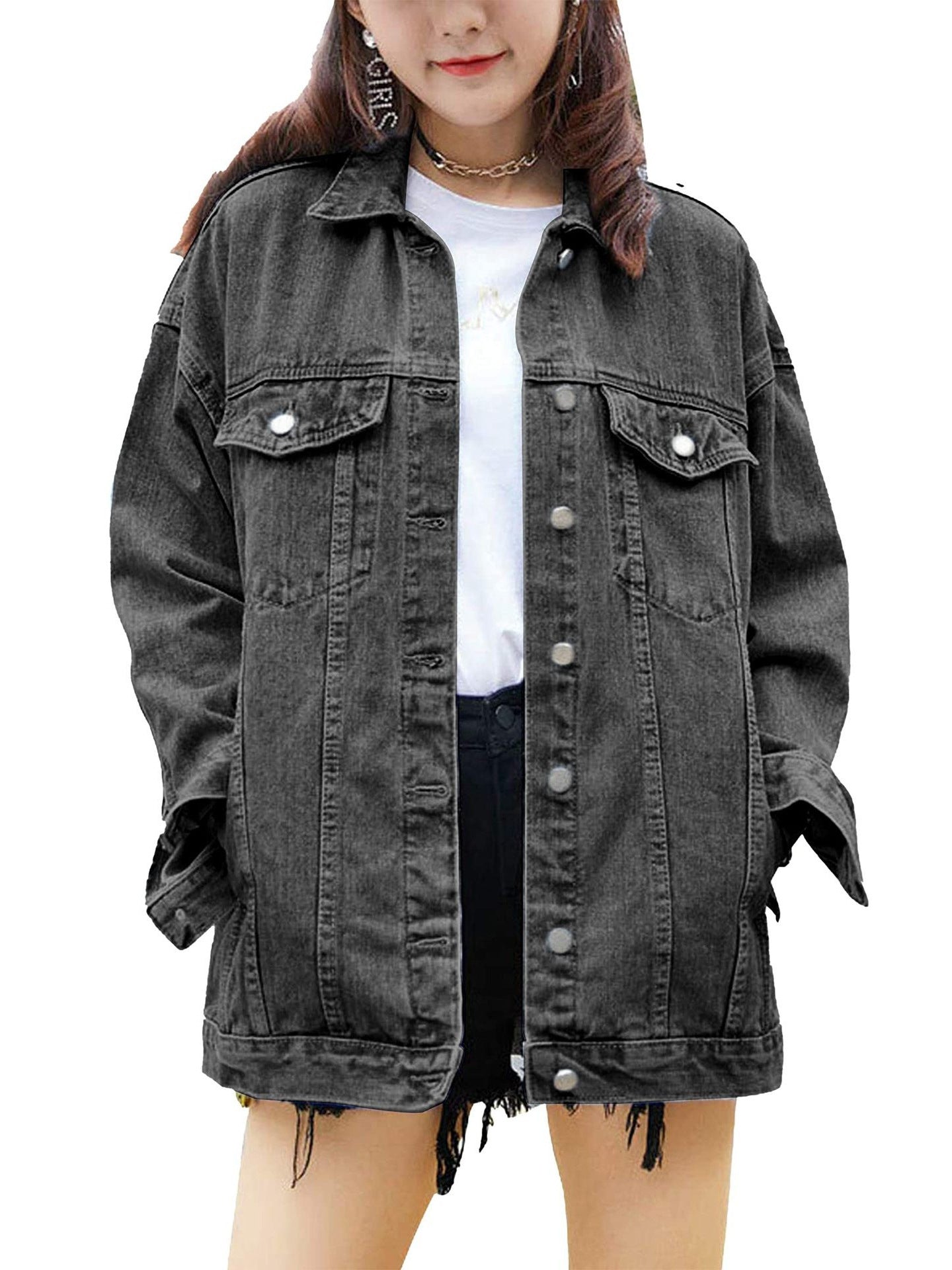 Women's Versatile Durable Unique Denim Long-sleeved Jackets