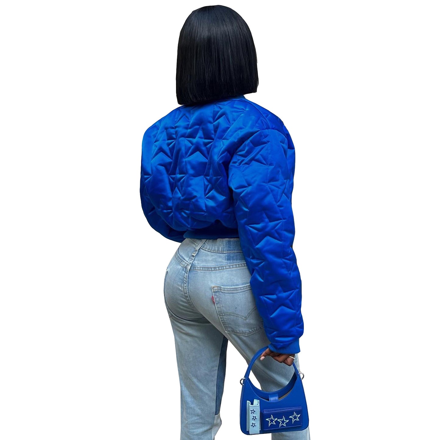 Women's Embossed Thumb Hole Cotton Padded Thickened Jackets