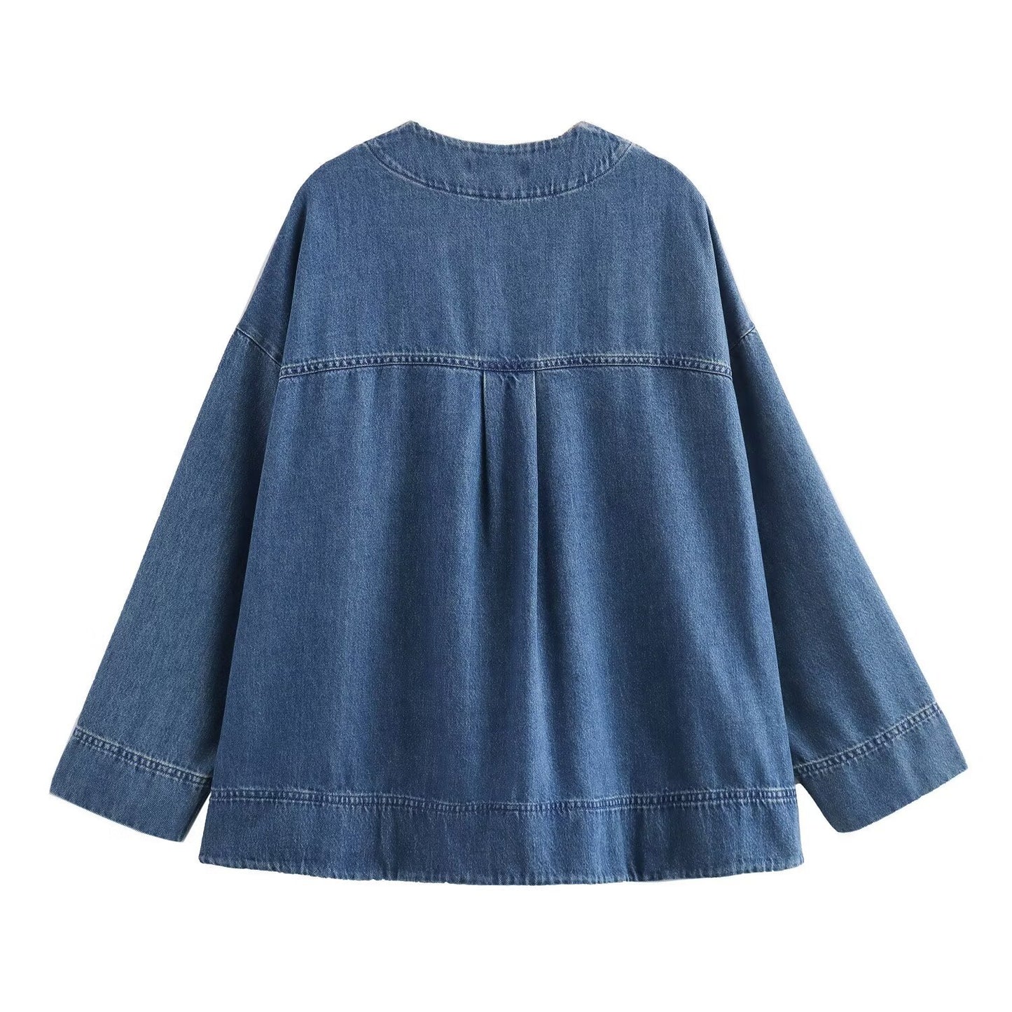 Women's Autumn Street Fashion Denim Long-sleeved Shirt Clothing