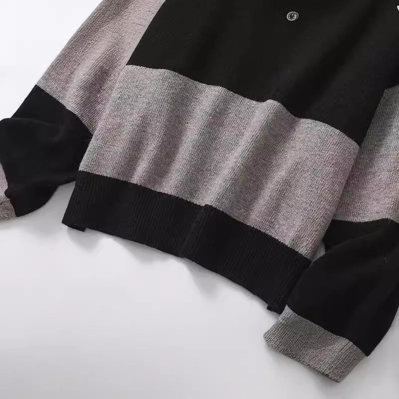 Women's Spring Loose Collar Colored Pullover For Knitwear