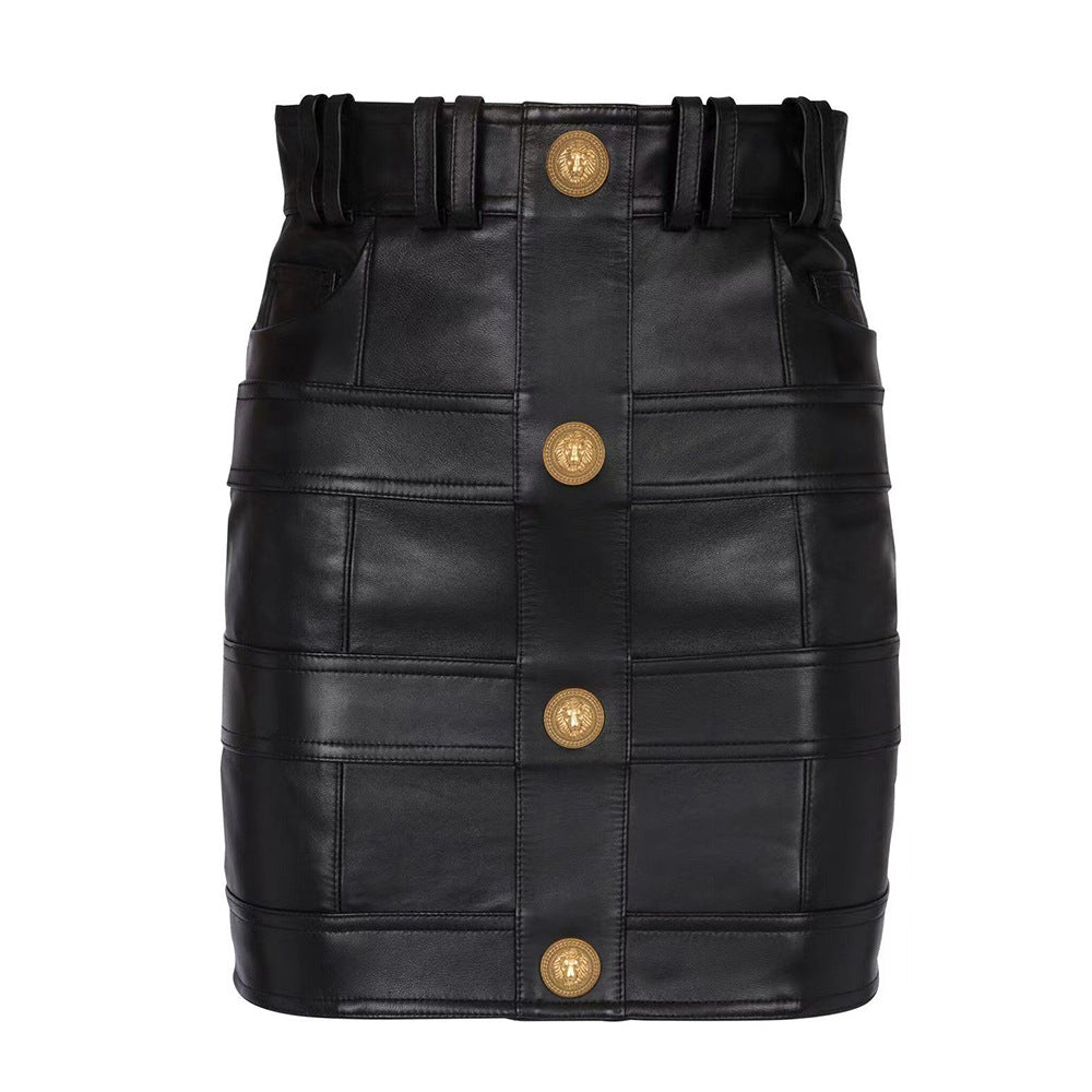 Stitching Small Round Neck Padded Shoulder Jackets