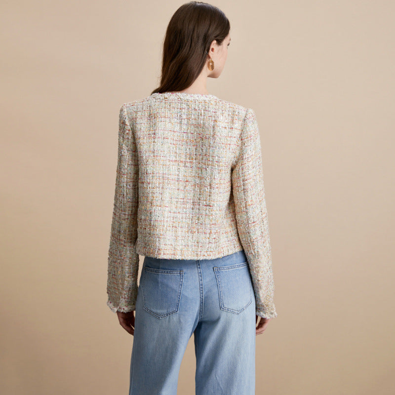 High-grade French Style Classic Diamond Woven Coats