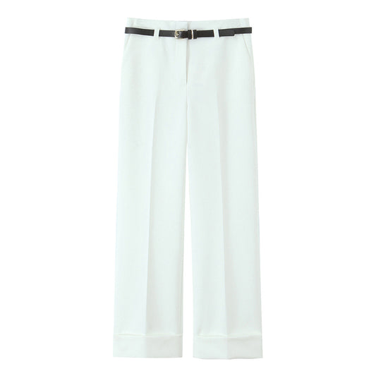 High Waist Slimming Curling Trousers With Pants