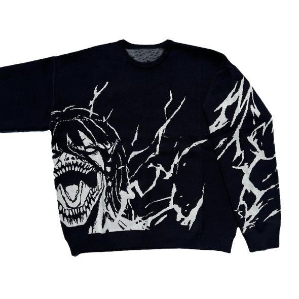 Women's & Men's & Retro Anime Print Knitting Gothic Sweaters