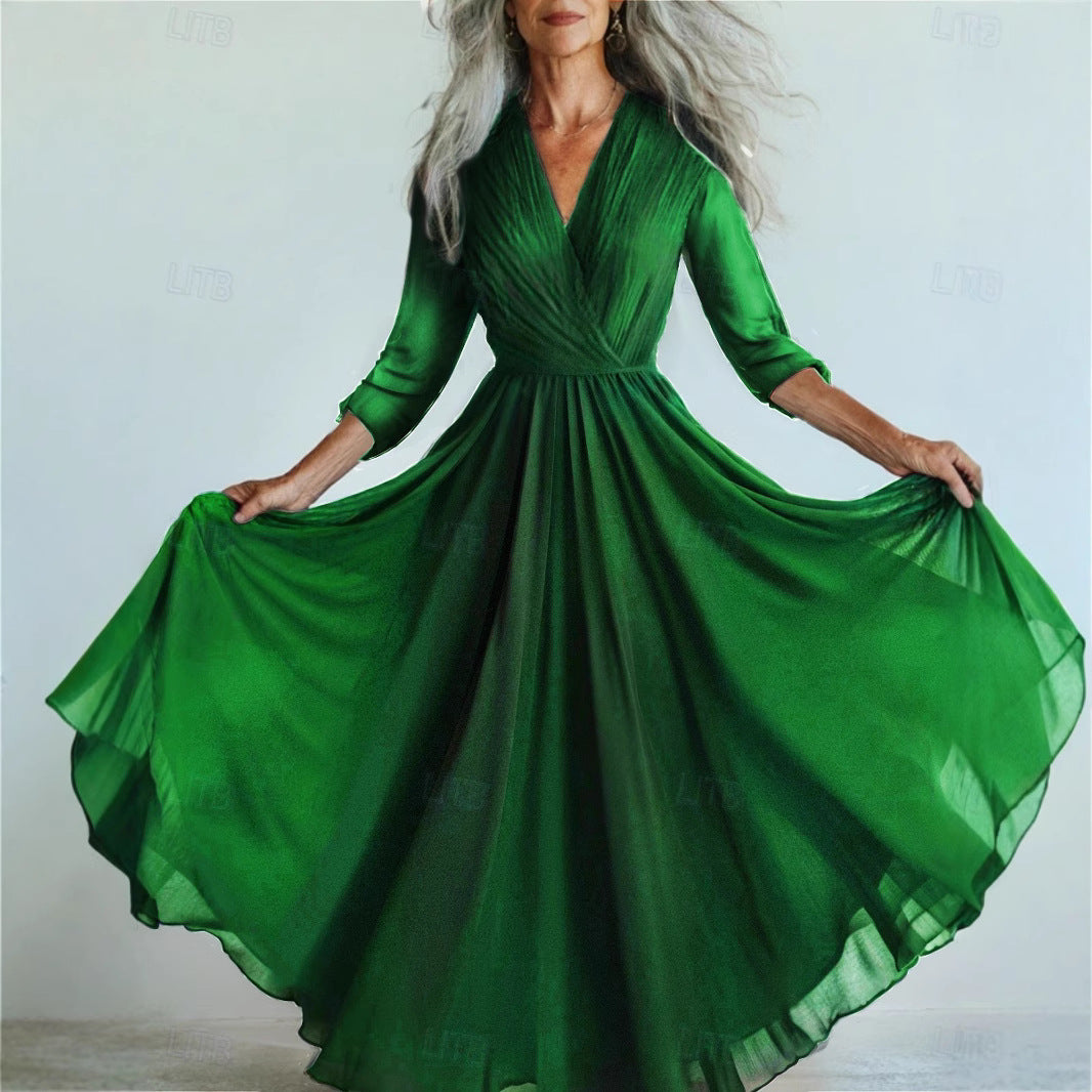 Sleeve Dress Bohemian Vacation Style Large Dresses