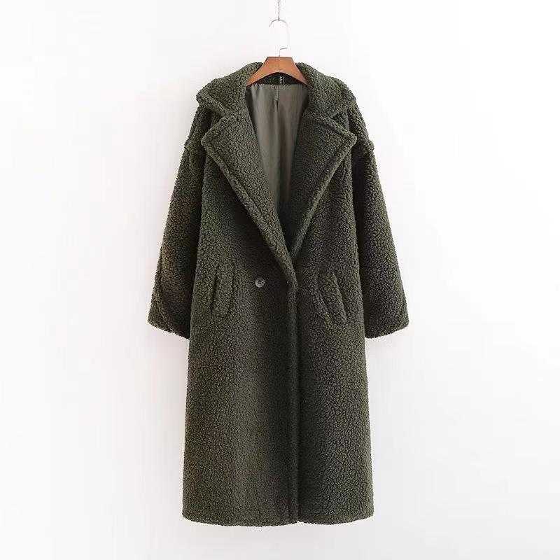 Women's Autumn Artificial Teddy Long-sleeved Thickened Thermal Coats