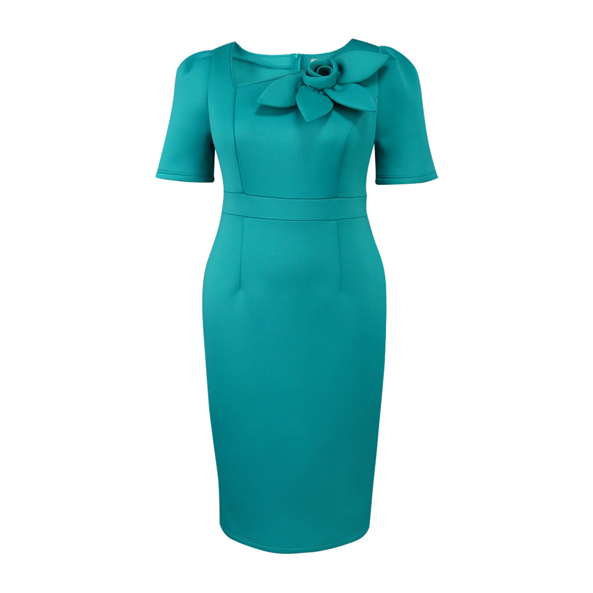 Asymmetric Collar High Waist Dress Party Dresses