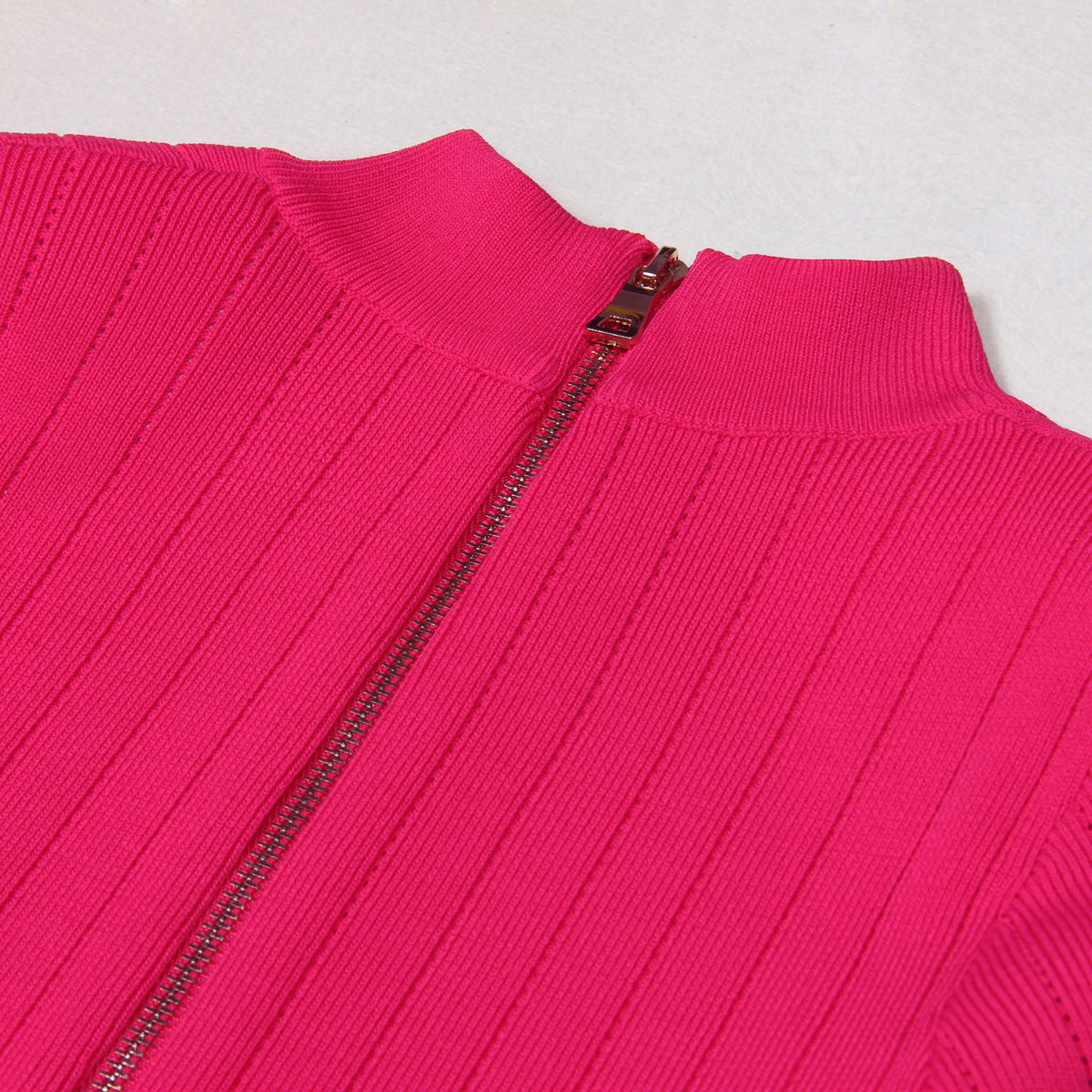 Button Slim Slimming Knitted Dress Simple Skirts