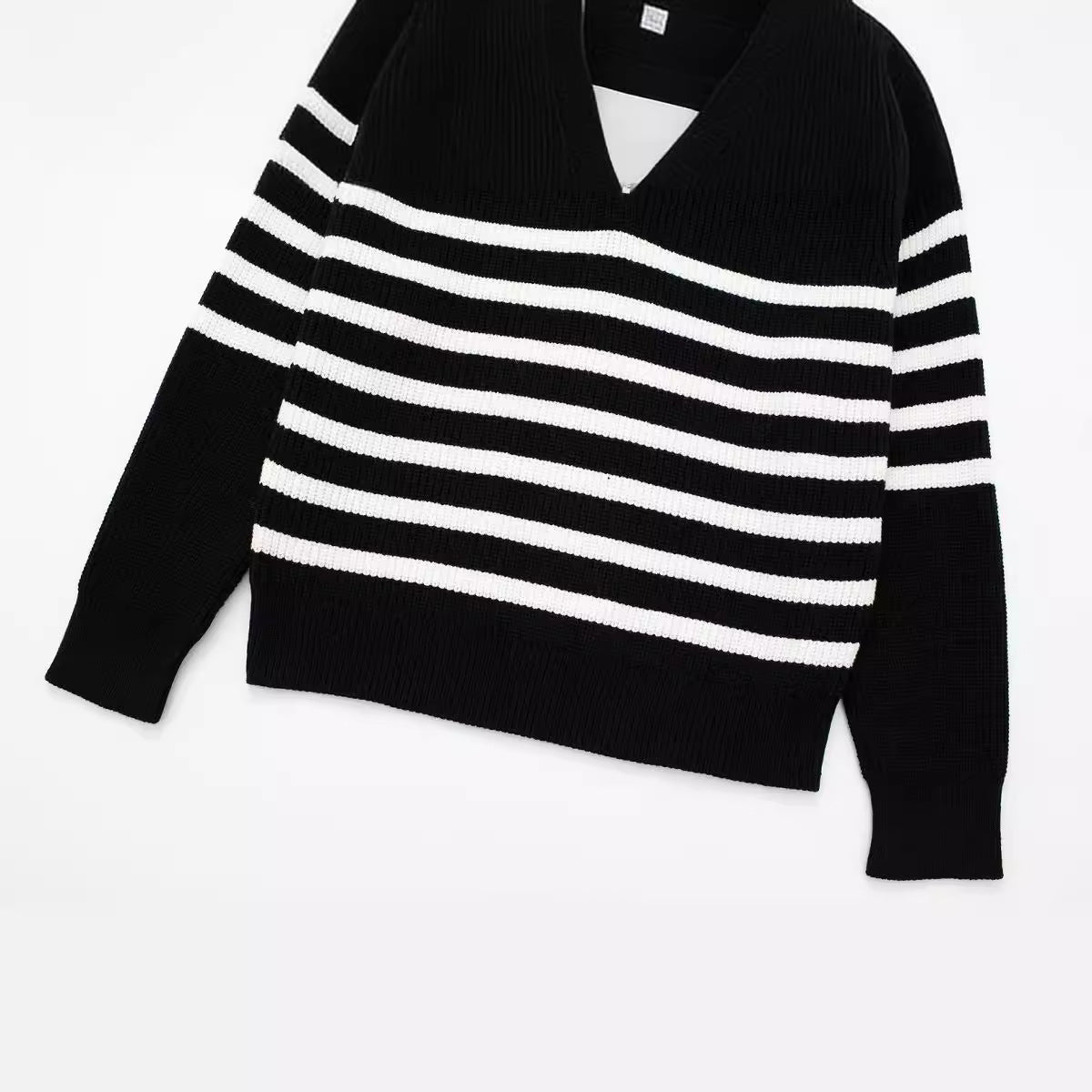 Women's French Casual Open Collar Wool Knitwear