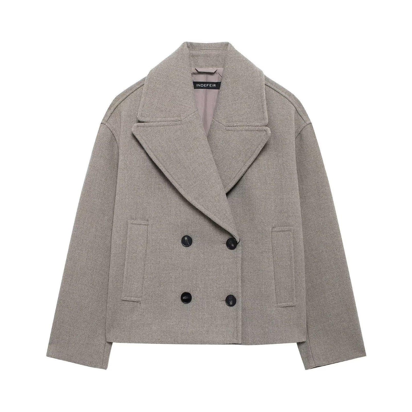 Women's Autumn Double Breasted Wool Overcoat Thick Coats
