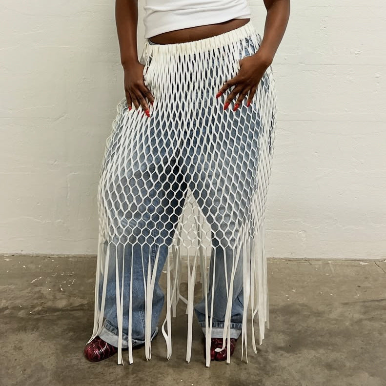 Women's Graceful Summer Fishnet Beach Tassel Skirts
