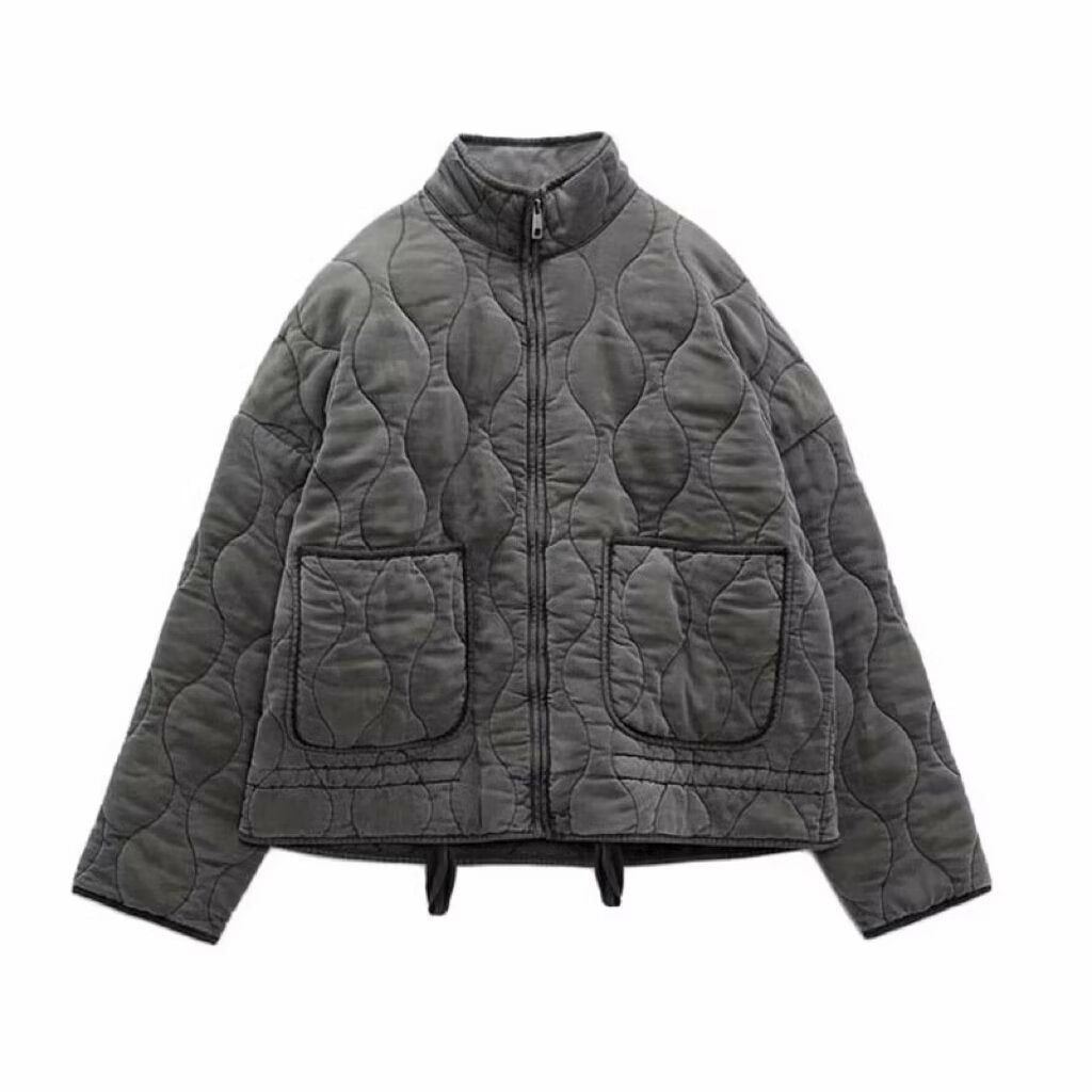 Women's Winter Wadded Loose Quilted Cotton Stand Coats