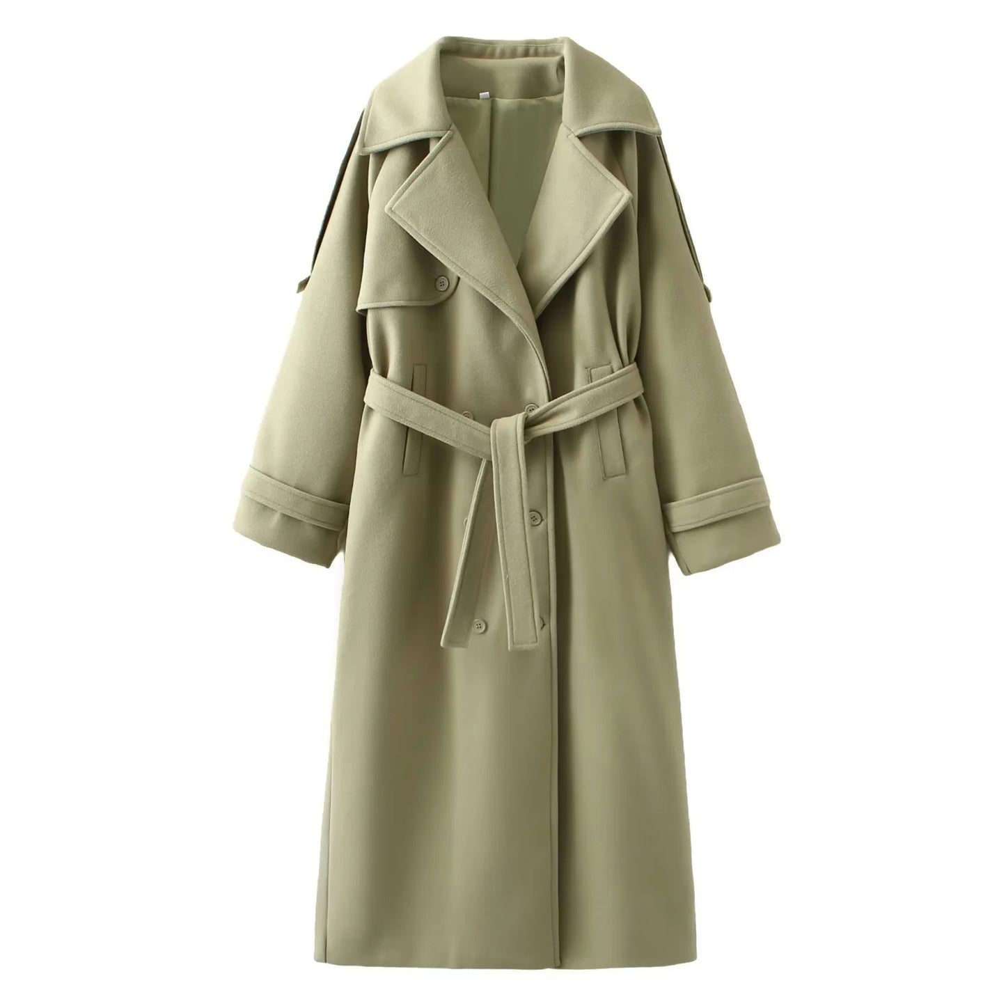 Women's Popular New Scarf Design Woolen Coats