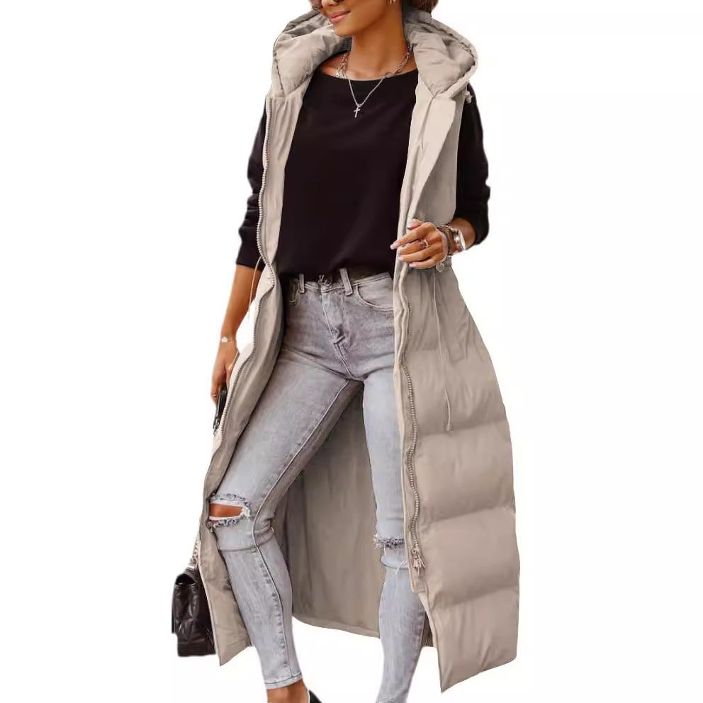Hooded Long Slim Fit Fashionable Elegant Vests