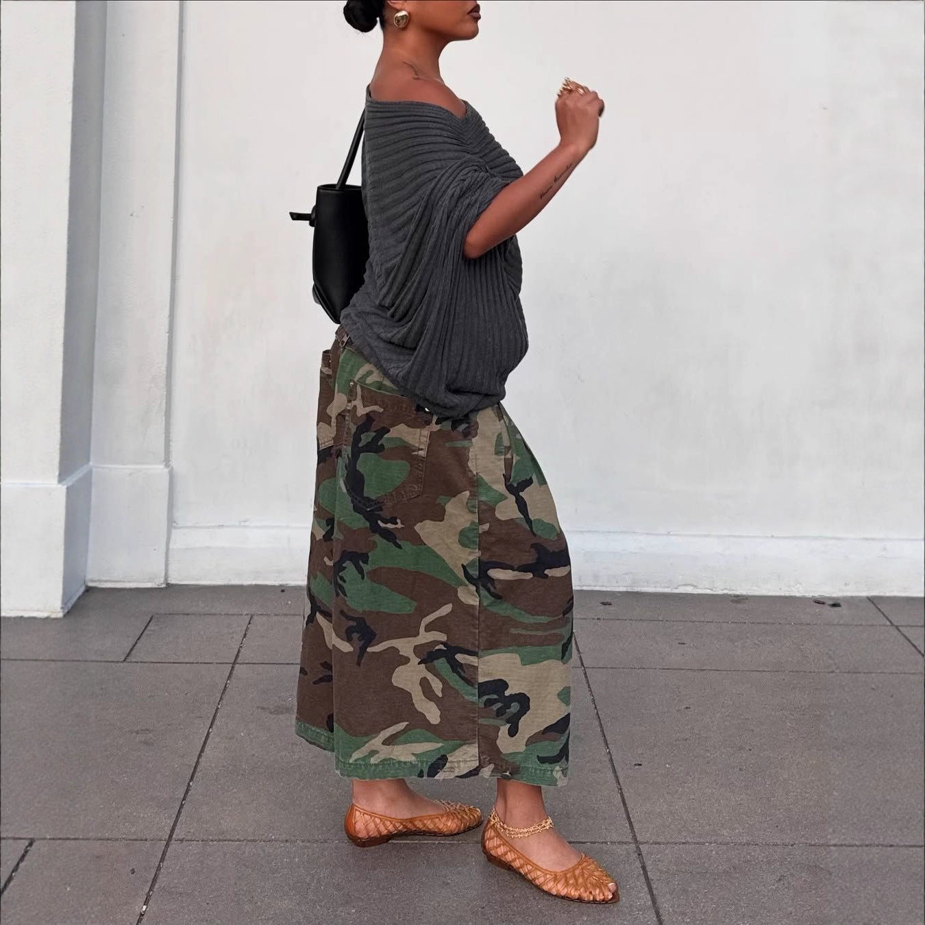 Women's Hipster Fashion Casual Camouflage Tooling Style Pants