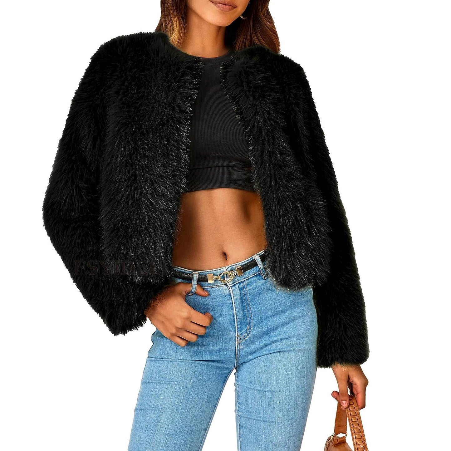 Women's Imitation Fur Card Holder Fashion Wear Coats