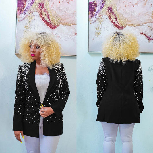 Women's Wear Solid Color Foam Beads Large Suits
