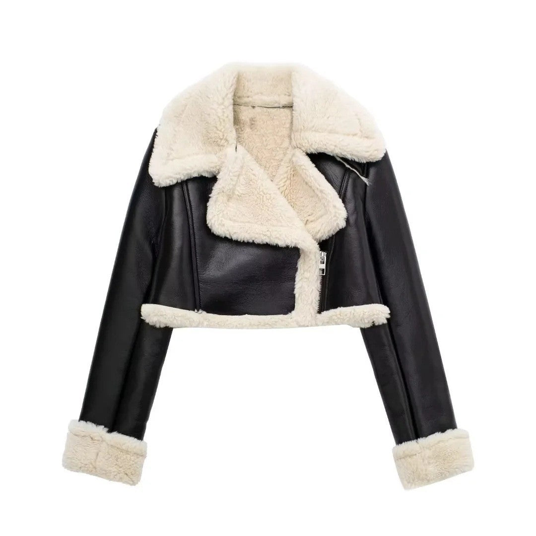 Winter Fur Integrated Street Hot Motorcycle Jackets