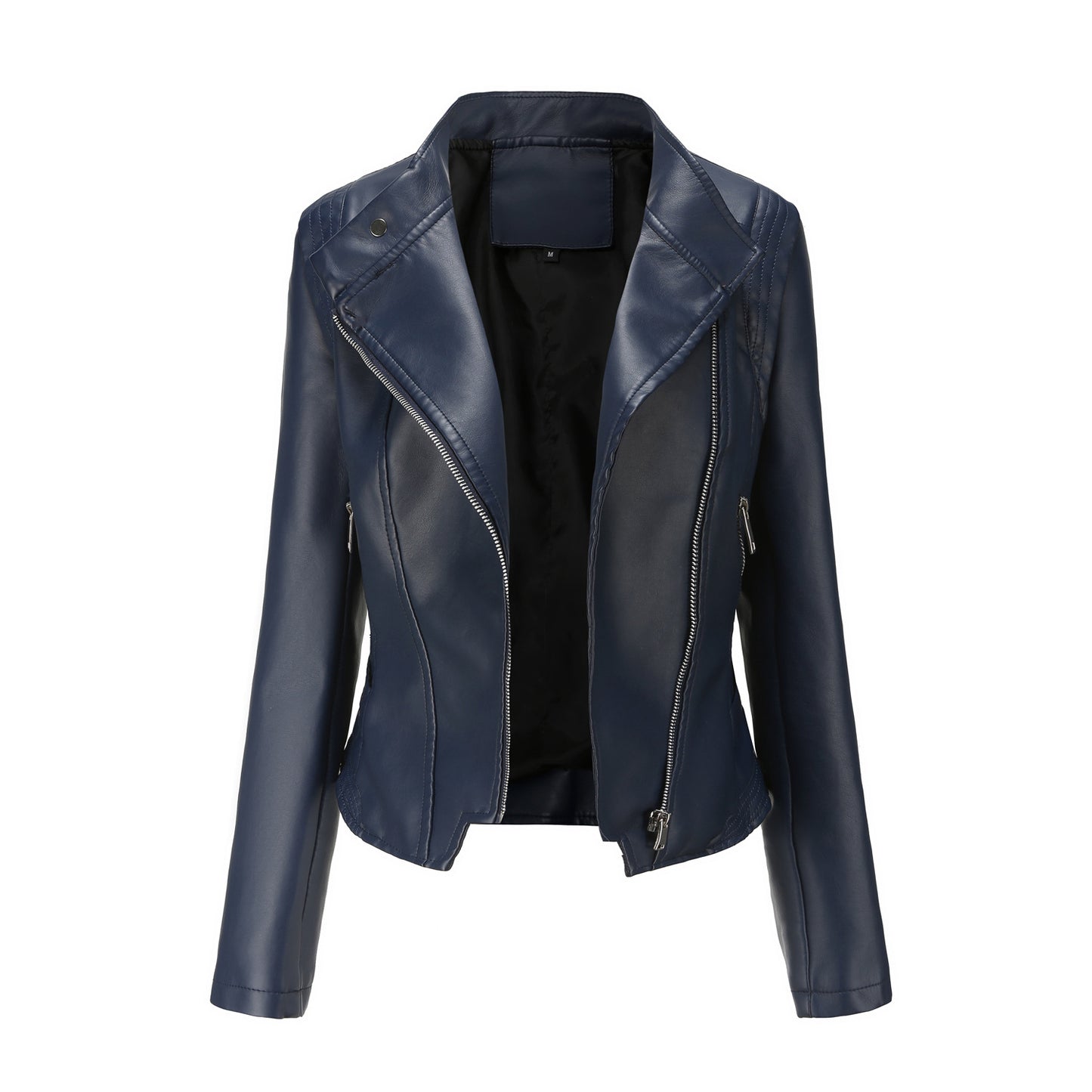 Women's Lapel Leather Thin Long Sleeve Jackets