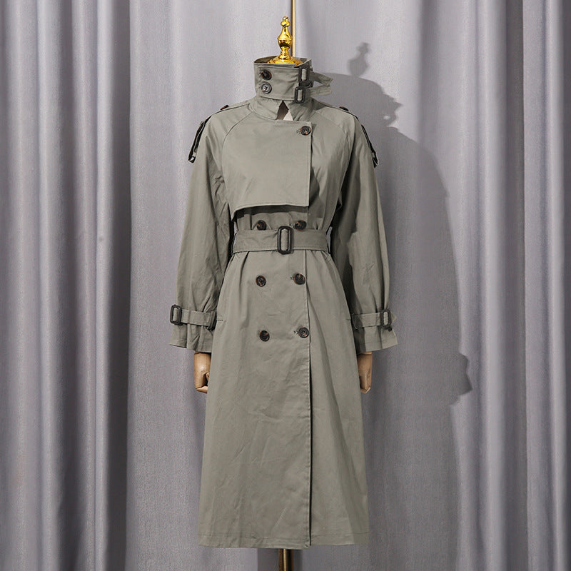 Women's Long Sleeve Solid Color British Autumn Fashion Elegant Waist Coats