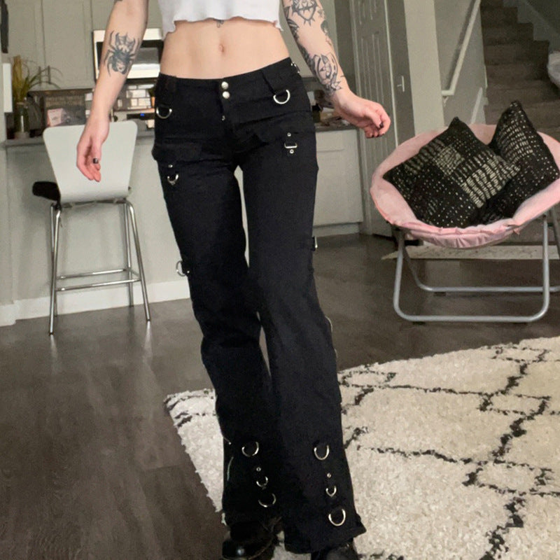 Cool Hot Low Waist Zipper Straight Jeans
