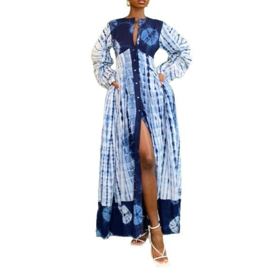 Women's Autumn Elegant Graceful Sexy Print Dress Dresses
