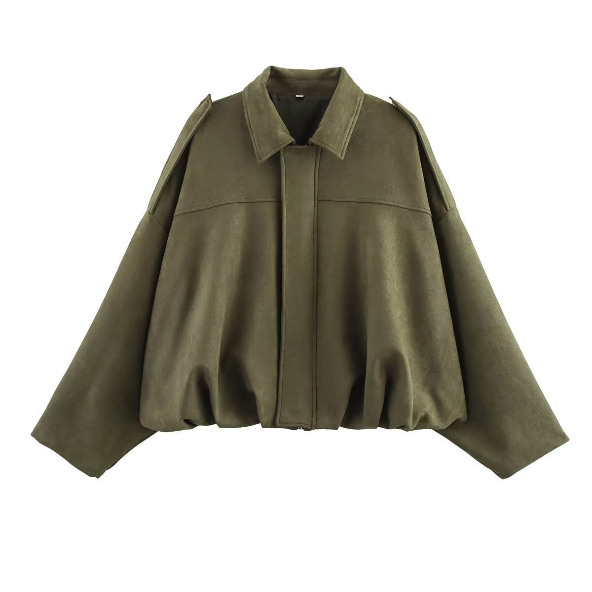 Women's Fashion Bomber Batwing Sleeve Zipper Casual Jackets