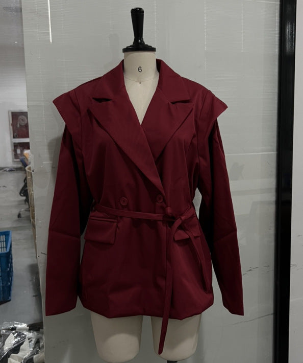 Women's High-grade Temperament Commute Padded Shoulder Blazers