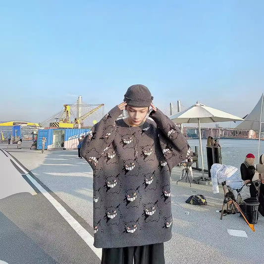Women's & Men's & Source Two-dimensional Hip Hop Loose Sweaters