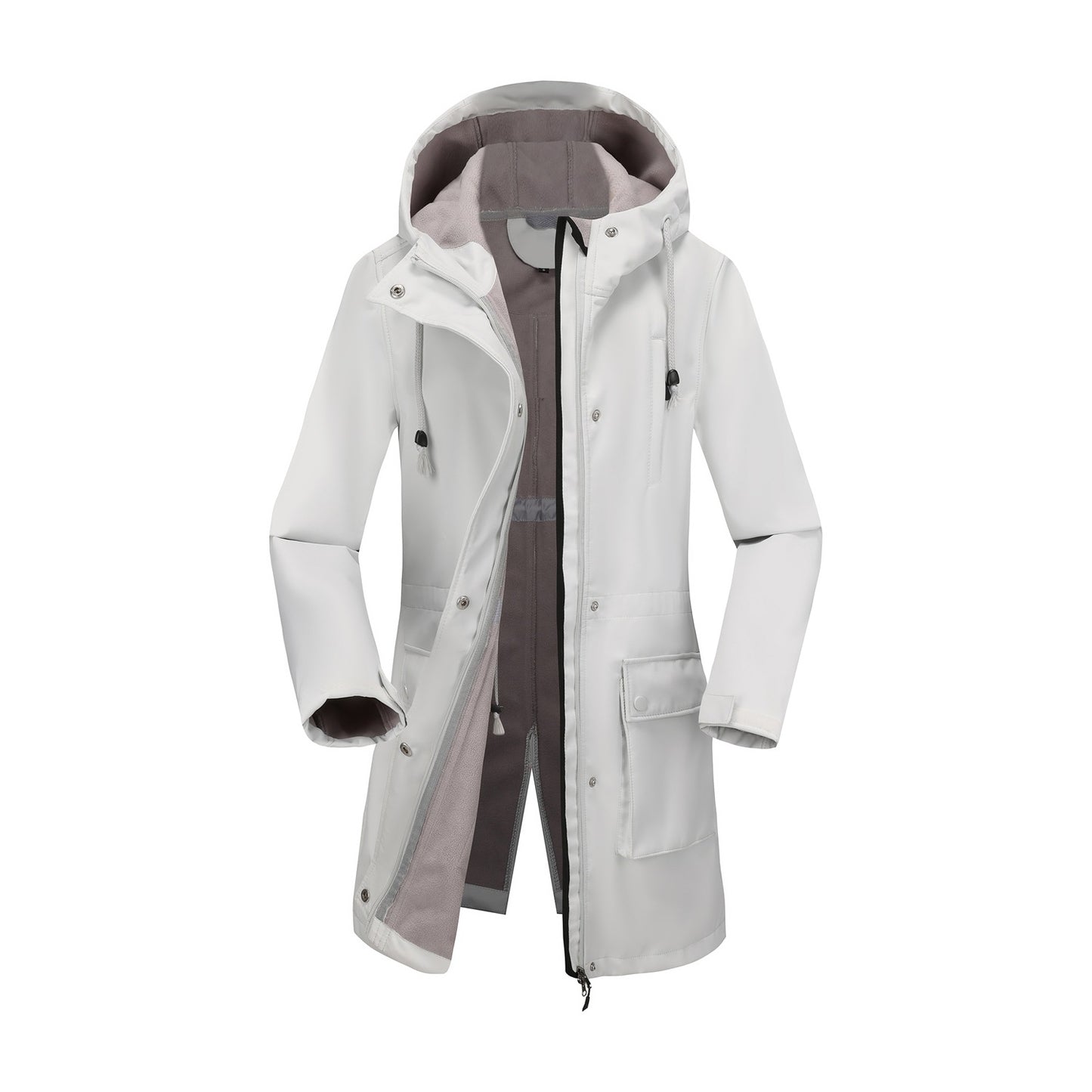 Women's Classic European Hooded Raincoat Trench Jackets