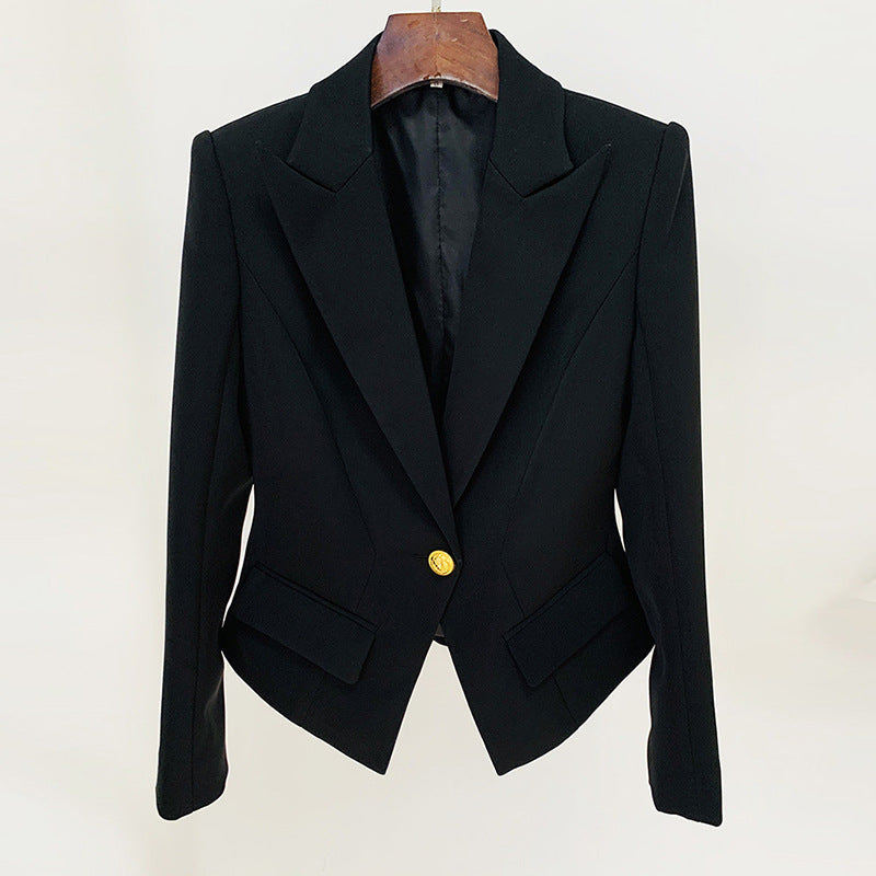 Quality Fashion One Button Lion Buckle Blazers