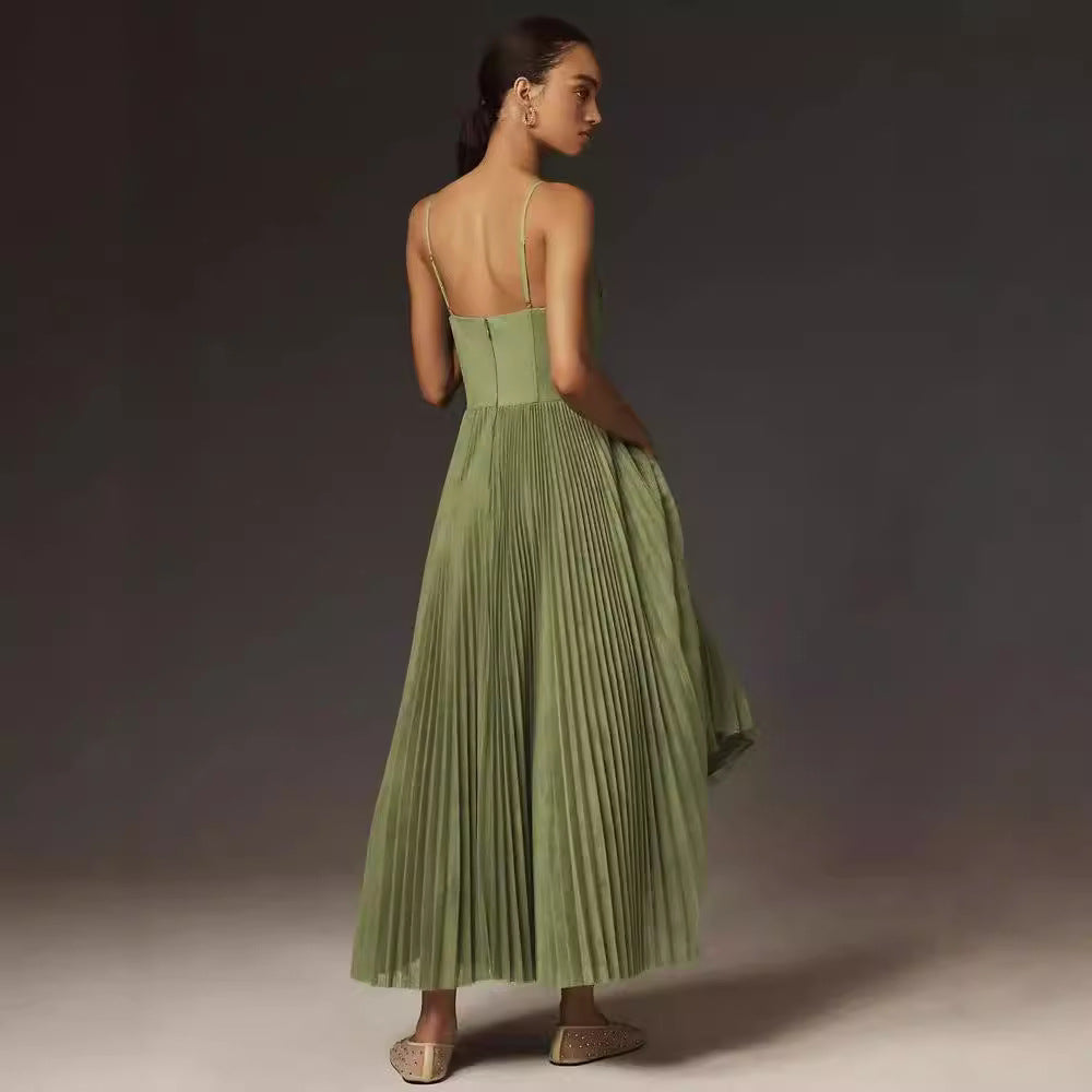 Women's Dress Sexy Strap Backless Sleeveless Deep Dresses