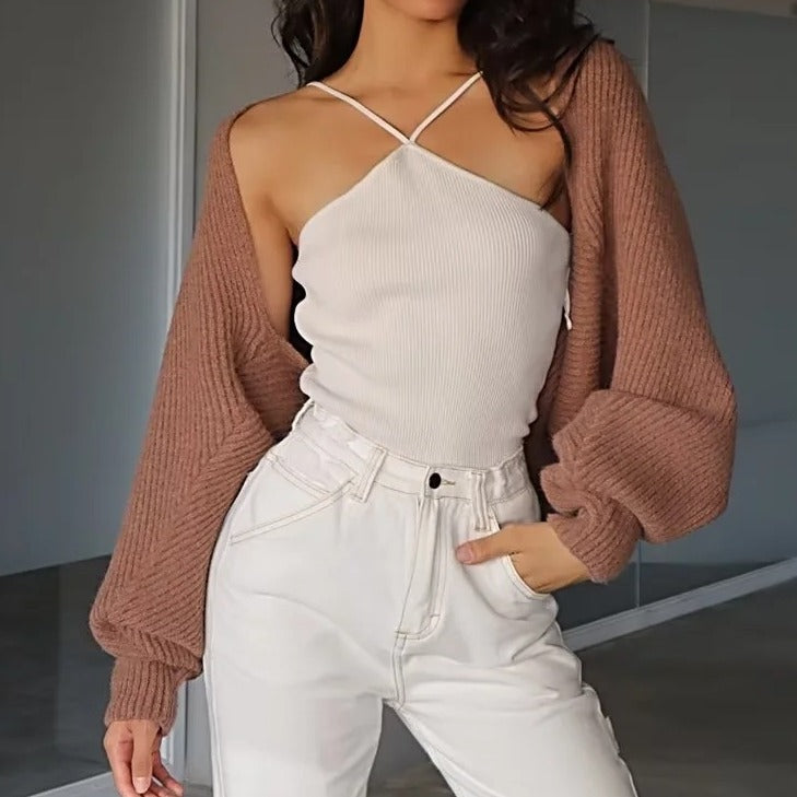 Women's Autumn Hot One-piece Profile Knitted Shawl Knitwear