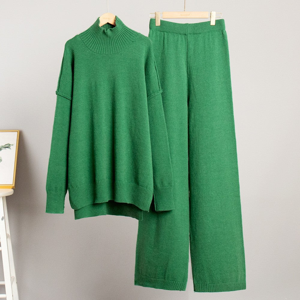 Women's Turtleneck Loose Casual Lazy Thickened Knitting Suits