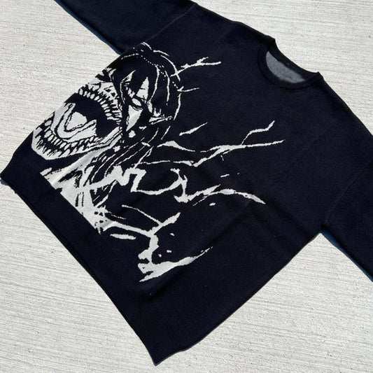 Women's & Men's & Retro Anime Print Knitting Gothic Sweaters