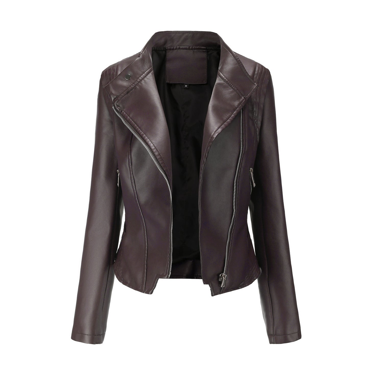 Women's Lapel Leather Thin Long Sleeve Jackets