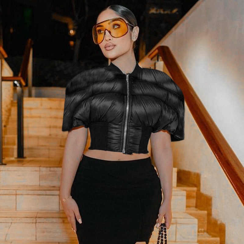 Women's Unique Creative Short-sleeved Fashion Wear Coats