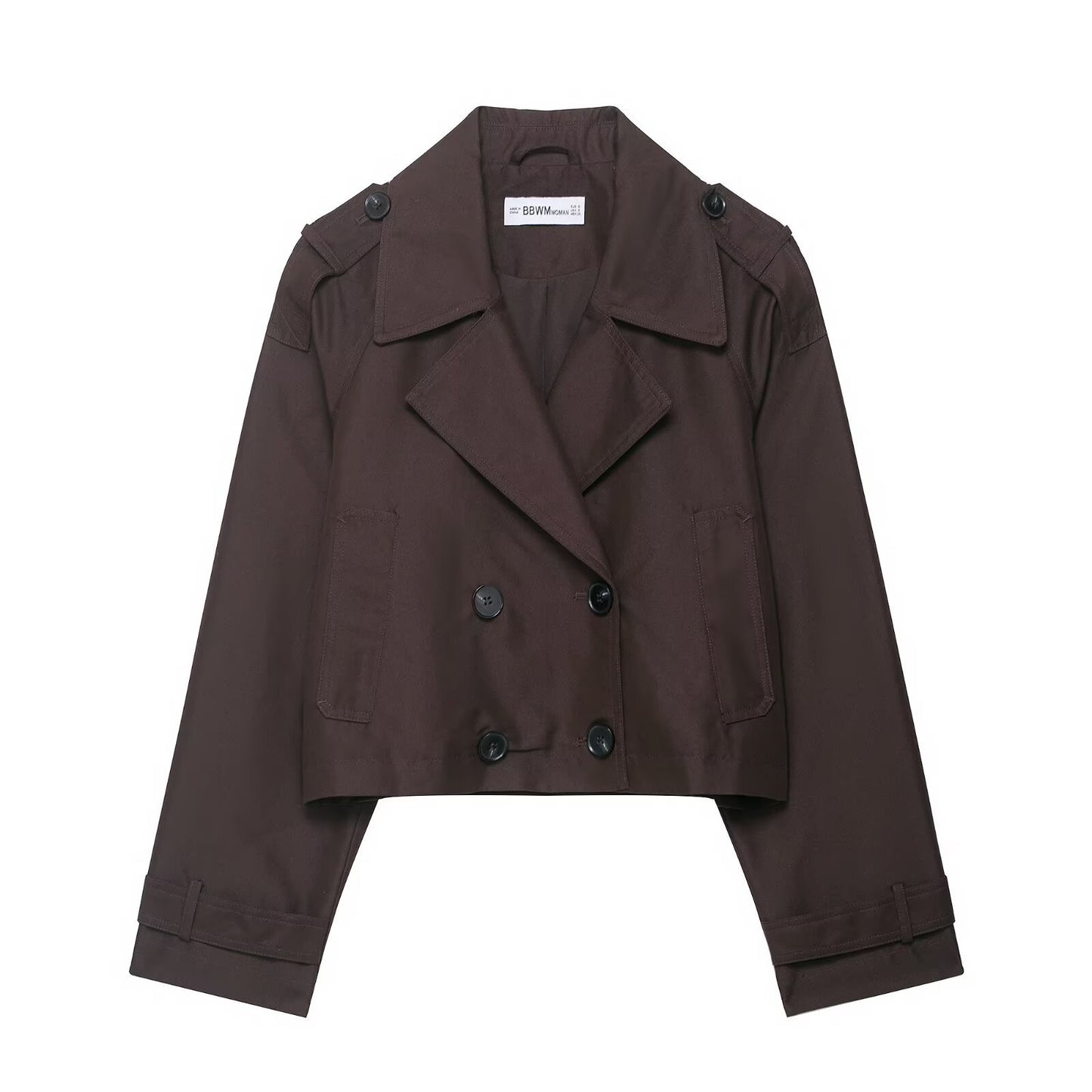 Women's Street Fashion Casual Double Breasted Trench Coats